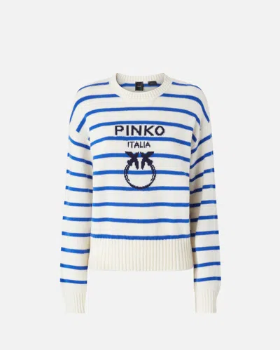 Pinko Striped Sweater With Logo
