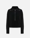 Pinko Wool And Cashmere Sweater With Zip In Multi