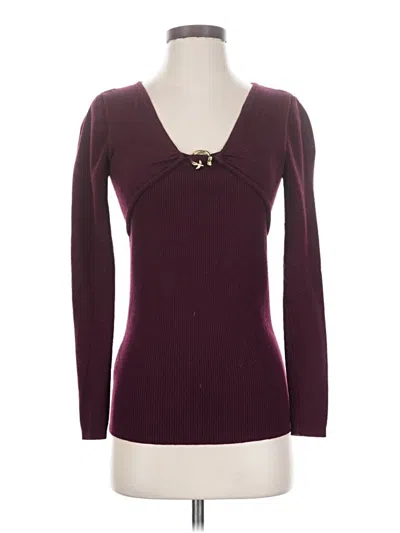 Pre-owned Pinko Pullover Sweater In Burgundy