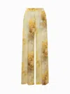 Pinko High-waist Wide-leg Trousers In Yellow