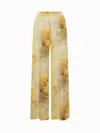 Pinko High-waist Wide-leg Trousers In Mult.giallo/verde