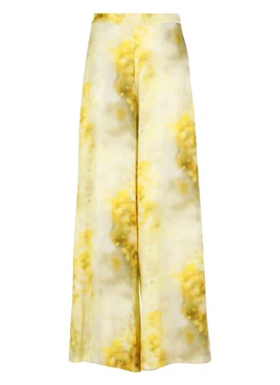 Pinko Puntuale Pant Raso In Yellow