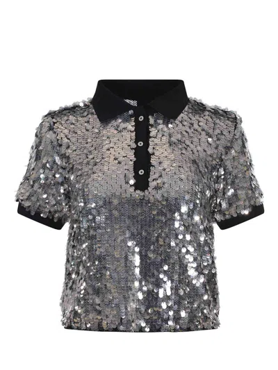 Pinko T-shirts And Polos In Silver