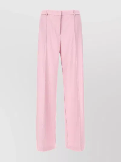 Pinko 'purezza' High Waist Wide Leg Trousers In Pink
