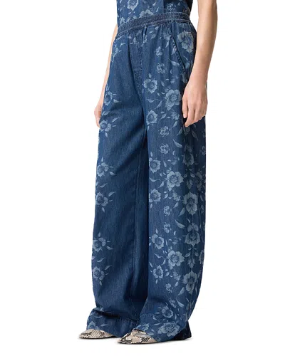 Pinko Puro Light Denim Pants Blue With Five Pockets And Front Closure In Cotton Women