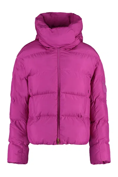 Pinko Purple Full Zip Down Jacket For Women