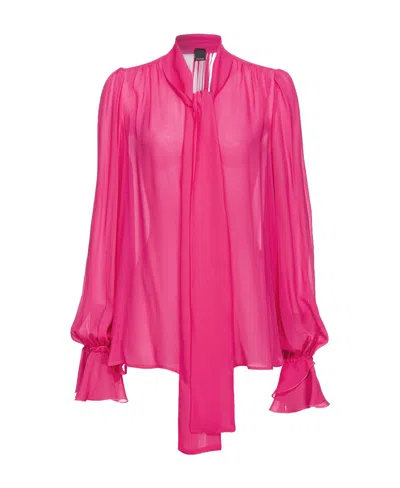 Pinko Pussy-bow Collar Shirt In Pink