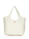 Pinko Puzzle-quilted Leather Shopper Bag With Logo Plate