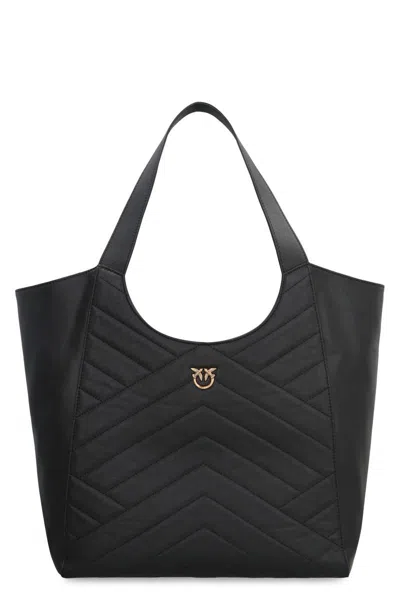 Pinko Puzzle Tote Bag In Black