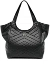 Pinko Chevron-quilted Tote Bag In Black