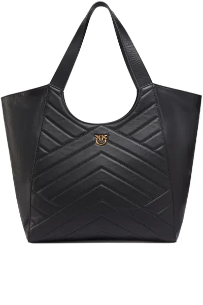 Pinko Puzzle Tote Bag In Black