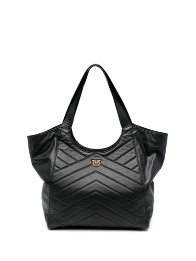 Pinko `puzzle` Tote Bag In Black  