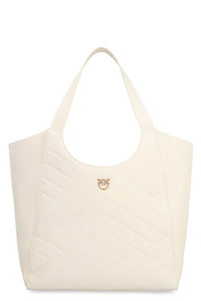 Pinko Puzzle Tote Bag In White