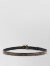 Pinko Python Pattern Leather Belt Gold Buckle