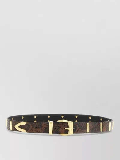 Pinko Python Print Belt Adjustable Gold Hardware