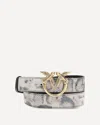 Pinko Multicolor Cattle Leather Regular Belt In Gray