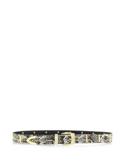PINKO PYTHON-EFFECT STUDDED BELT