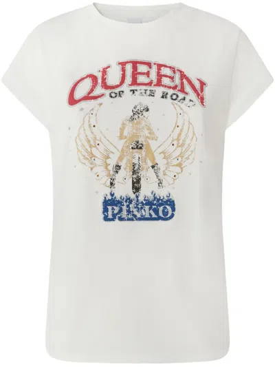 PINKO QUEEN OF THE ROAD-PRINT T-SHIRT
