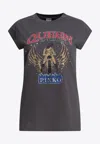 Pinko Maxi Print T-shirt In Gray