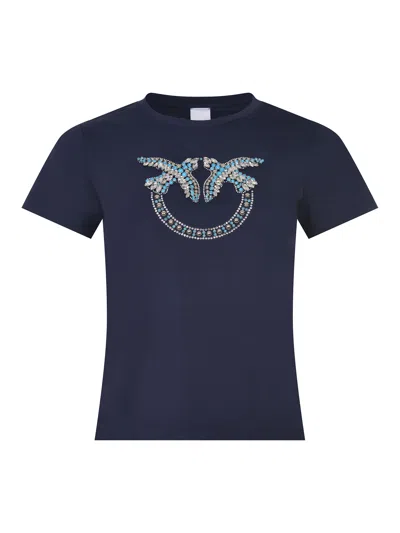 Pinko "quentin" T-shirt In Blu Navy