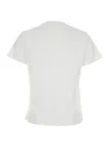 Pinko 'quentin' White Crewneck T-shirt With Love Birds Diamond Cut Logo On The Front In White
