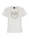 Pinko Love Birds Logo T-shirt In White