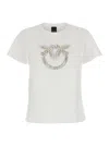 Pinko Love Birds Logo T-shirt In White