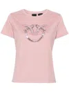 Pinko Love Birds Embellished T-shirt In Pink