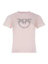 Pinko Quentin T-shirt Made Of Cotton. In Rosa Chiaro