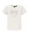 Pinko Love Birds Embellished T-shirt In White