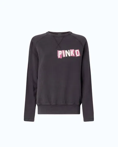 Pinko - Quiet Is The New Punk Swan-print Sweatshirt - Xs