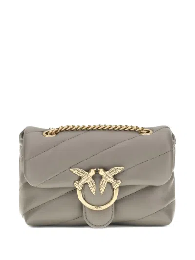 Pinko Love Mini Puff Shoulder Bag In Gray
