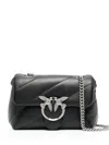 Pinko Quilted Black Bag With Flap Closure And Chain Strap In Black