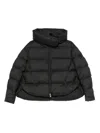 Pinko Quilted Black Coat With High Neck And Logo Patch In Black