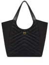 Pinko Quilted Black Nylon Tote Bag In Black