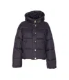 Pinko Quilted Black Puffer Jacket With High Collar And Hood In Black