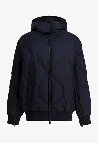 Pinko Quilted Bomber Jacket In Blue