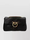 Pinko Quilted Chain Shoulder Bag With Gold-tone Hardware In Black