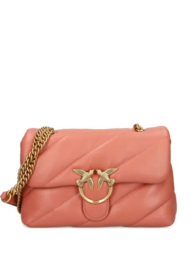 Pinko Quilted Chain-strap Bag In Pink