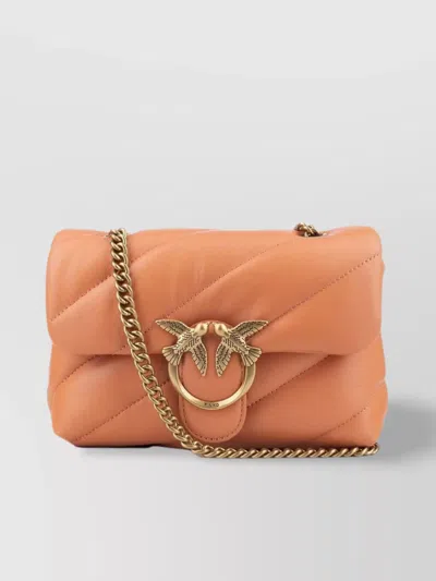 PINKO QUILTED CHAIN STRAP SATCHEL BAG