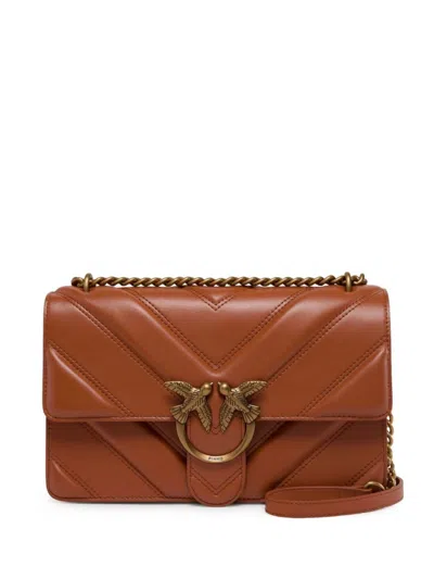 Pinko Quilted Chevron Bag With Bird Clasp