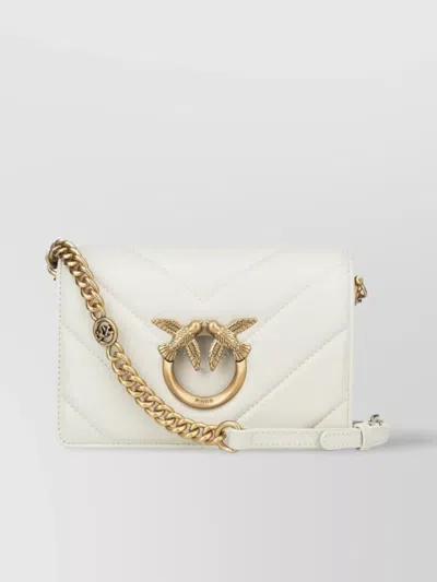 Pinko Quilted Cross-body Bag With Adjustable Chain Strap