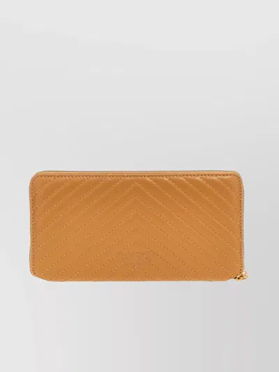 Pinko Quilted Design Ryder Wallet Accessory In Yellow