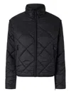 Pinko Quilted Technical Canvas Jacket In Black