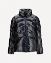 Pinko Glossy Quilted Down Jacket In Blue