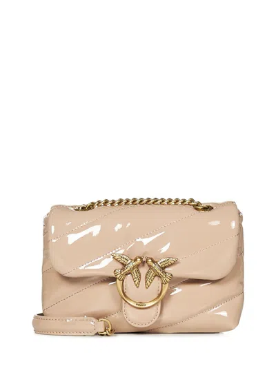 Pinko Quilted Eco-leather Shoulder Bag With Distinctive Emblem