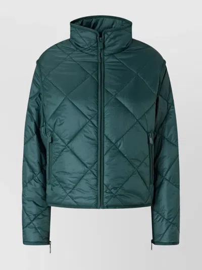 PINKO QUILTED HIGH COLLAR JACKET WITH SIDE POCKETS