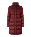 Pinko Long Canvas Down Jacket In Multi