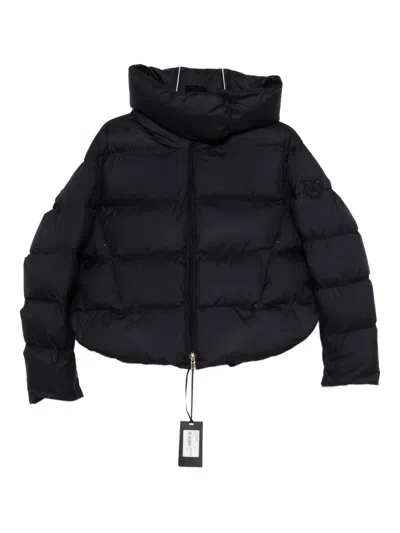 Pinko Quilted High-neck Puffer Jacket In Black