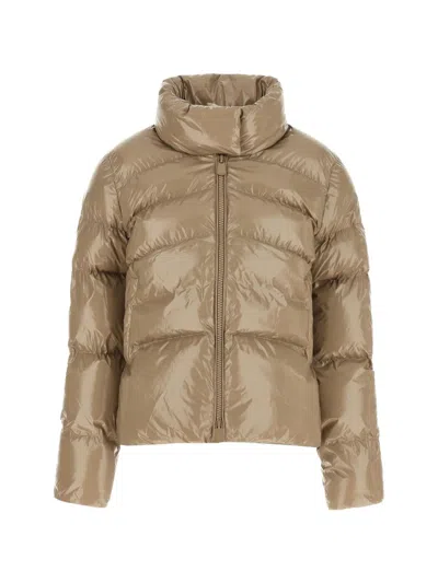 Pinko Quilted High-neck Jacket In Neutrals
